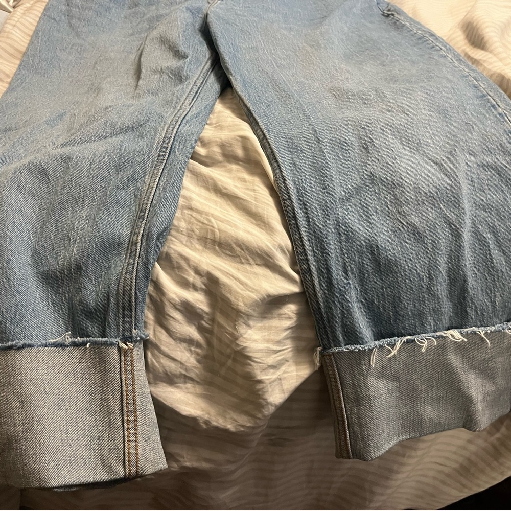 Abercrombie curve love 90s straight ultra high rise cuffed hem Jean